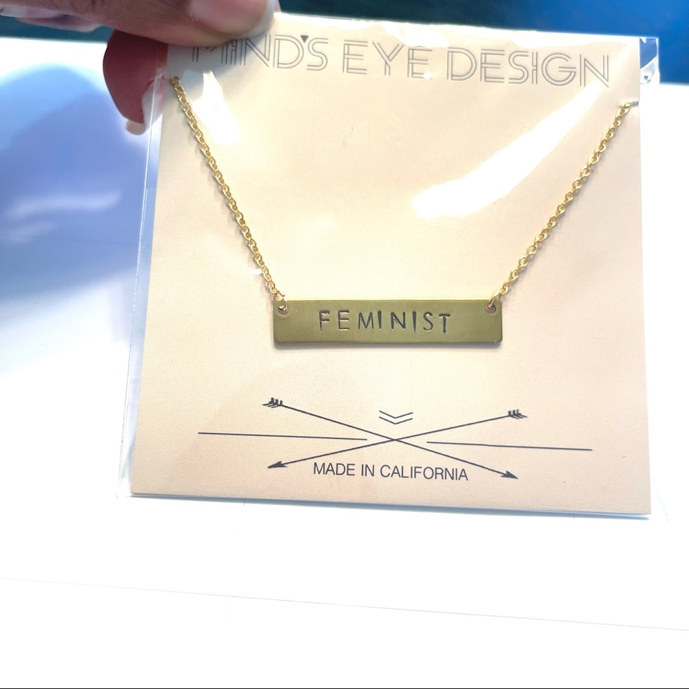 FEMINIST GOLD NECKLACE